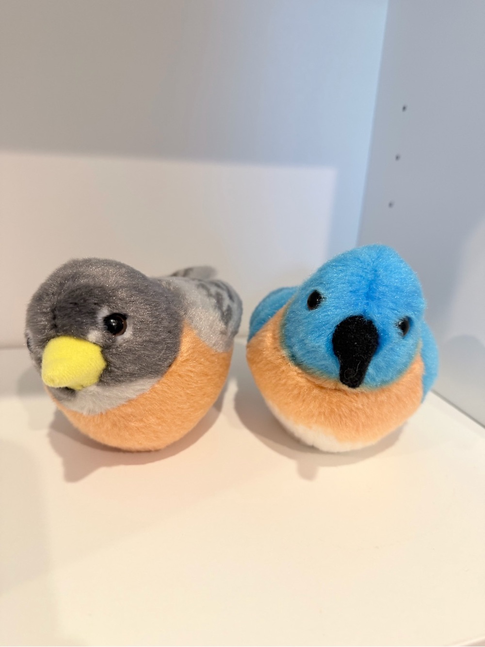 Wild Republic Audubon Eastern Bluebird & Robin Plush Bird Lot of 2